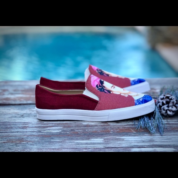 Frida Kahlo Canvas Flats/Loafers - Picture 2 of 5